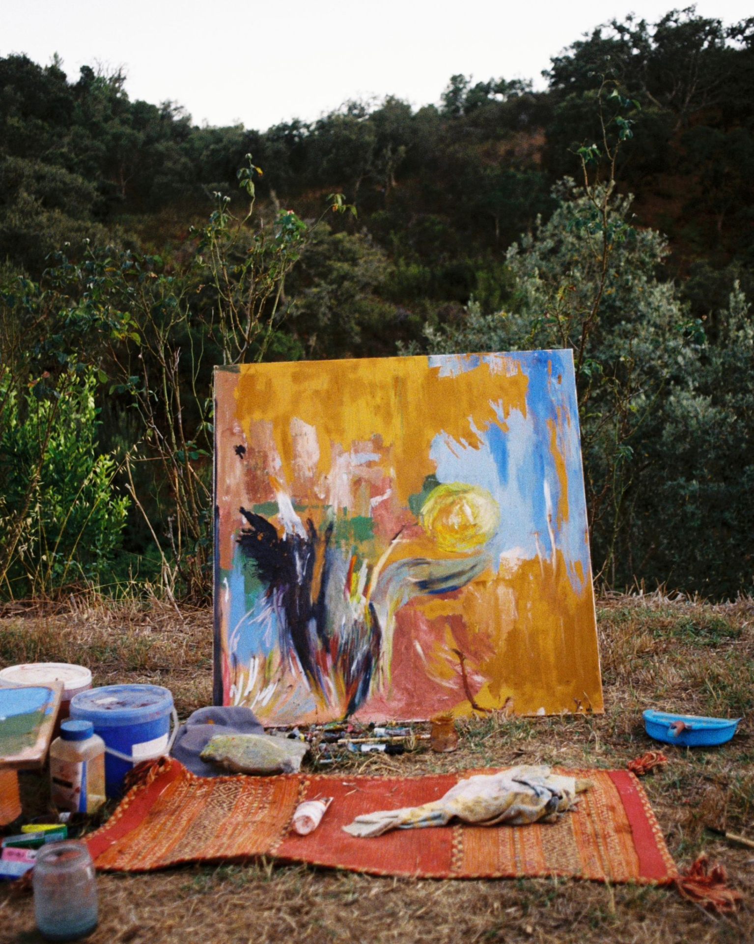 Painting under the oaks