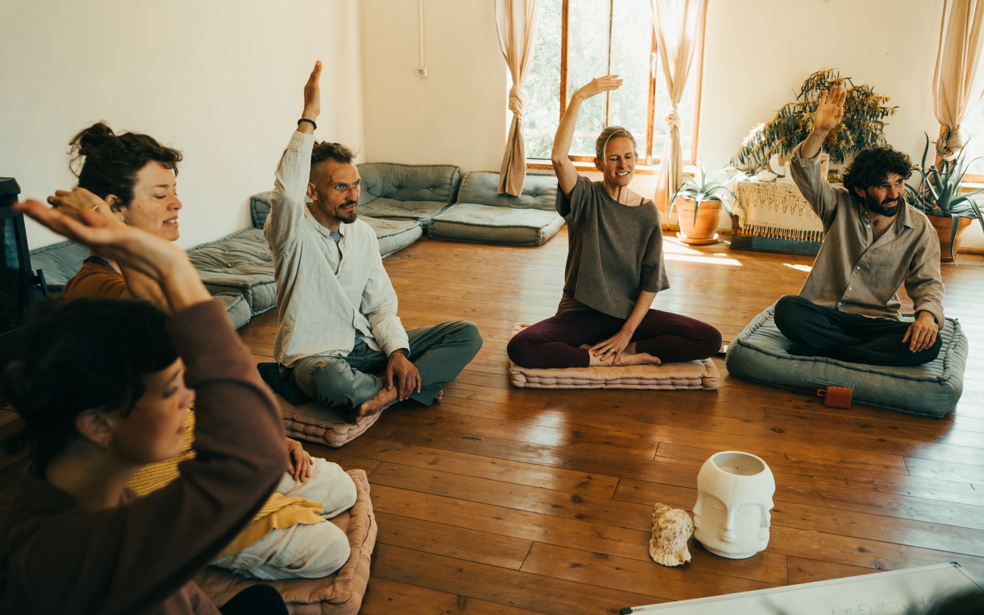 Circle practice, breath and gesture together.