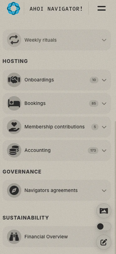 Hosting, governance, sustainability
